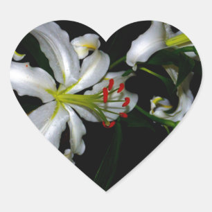 Irish Design-Brass and Flower Design Heart Sticker