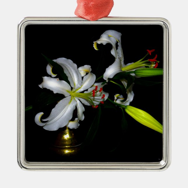 Irish Design-Brass and Flower Design Metal Ornament (Front)