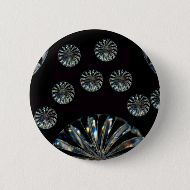 Irish Design-The Crystal Collection 2 Inch Round Button (Front)
