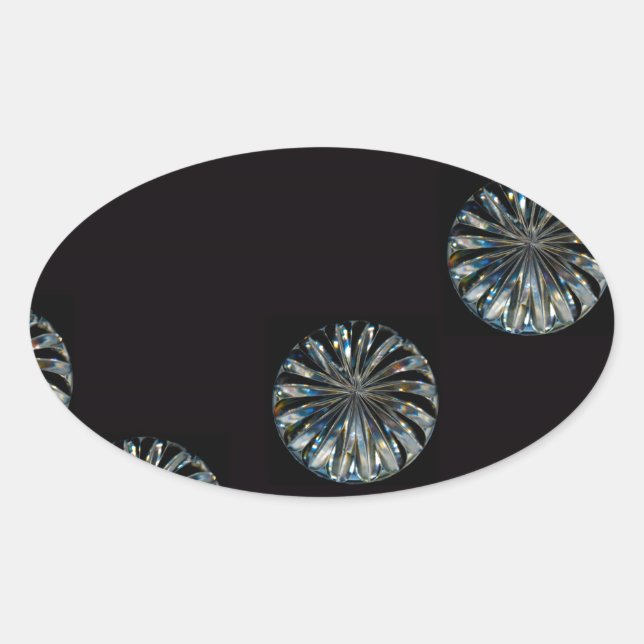 Irish Design-The Crystal Collection Oval Sticker (Front)
