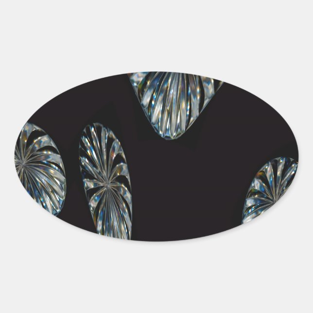 Irish Design -The Crystal Collection Oval Sticker (Front)