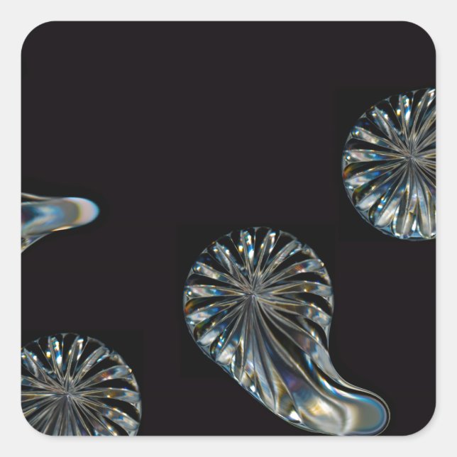 Irish Design-The Crystal Collection Square Sticker (Front)