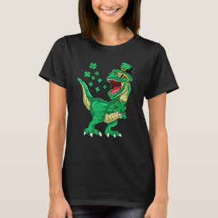 Irish Dinosaur rex Happy St Patrick's Day Toddlers T-Shirt