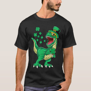 Irish Dinosaur T rex Happy St Patrick's Day Toddle T-Shirt