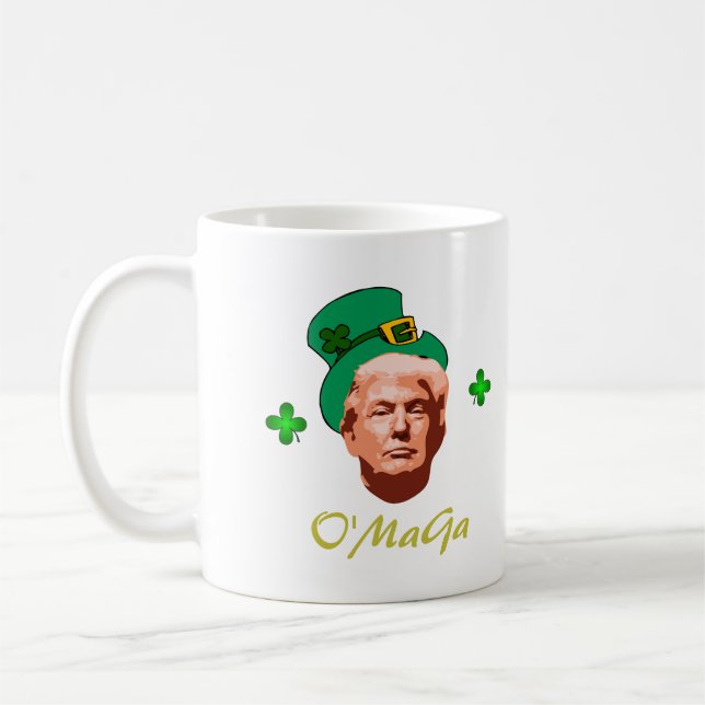 Irish Donald 'O"MaGa' Trump St. Patrick's Day Coffee Mug (Left)