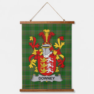 Irish Downey or O_Downey Coat of Arms Family Crest Hanging Tapestry