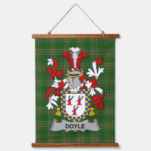 Irish Doyle or O_Doyle Coat of Arms Family Crest Hanging Tapestry