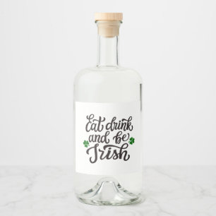 Irish Drink  Liquor Bottle Label