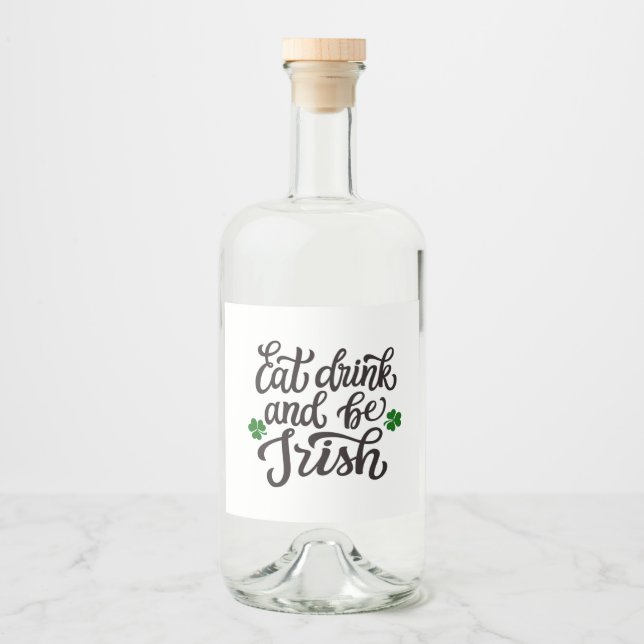 Irish Drink  Liquor Bottle Label (Front)