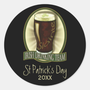 Irish Drinking Team Personalized Classic Round Sticker
