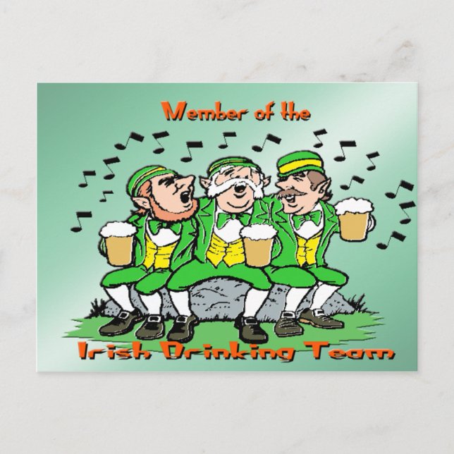 Irish Drinking Team Postcard (Front)