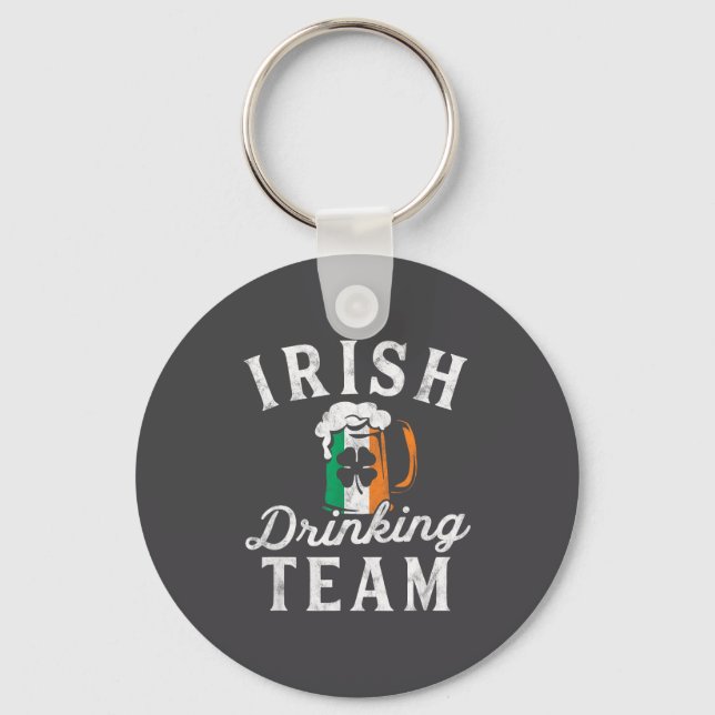 Irish Drinking Team Shirt St Patrick's Day Group S Keychain (Front)