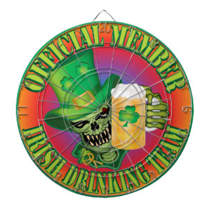 Irish Drinking Team Skull Dartboard