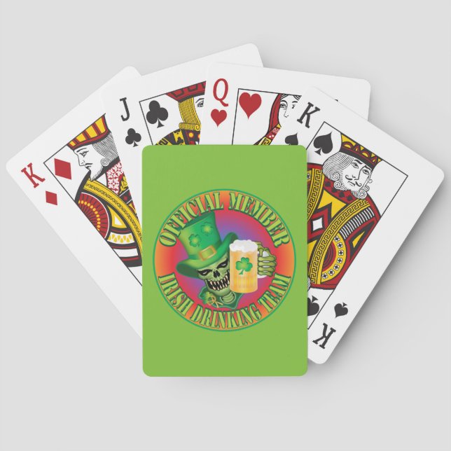 Irish Drinking Team Skull Playing Cards (Back)