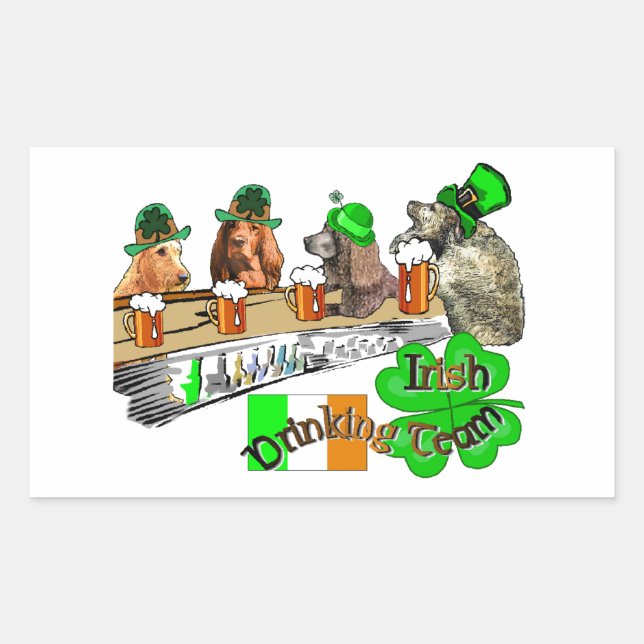 Irish Drinking Team St Pats Sticker (Front)