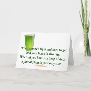 Irish Drinking Toast St. Patrick's Day Card