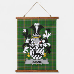 Irish Duane or O_Devine Coat of Arms Family Crest Hanging Tapestry