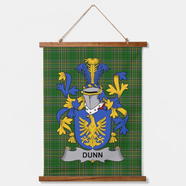 Irish Dunn or O_Dunn Coat of Arms Family Crest Hanging Tapestry (Front)