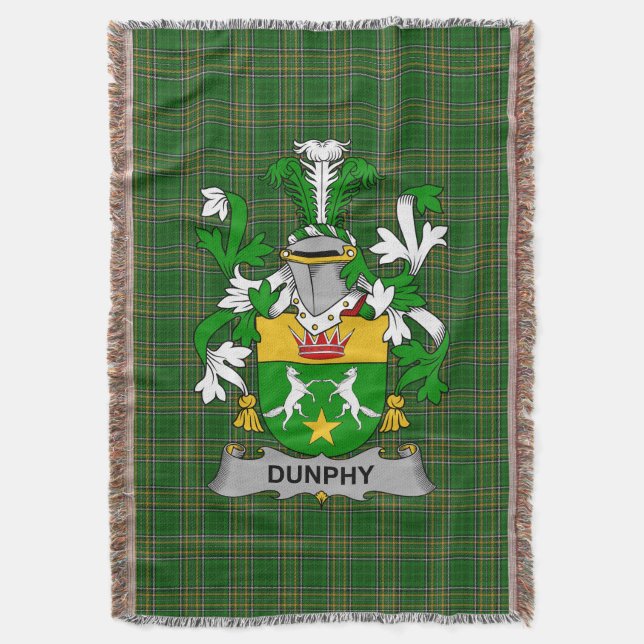  Irish Dunphy (Middle Temple - Burke_s) Coat of Ar Throw Blanket (Front Vertical)