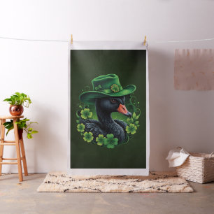 Irish Elegance, The Black Swan of St. Patrick Fabric