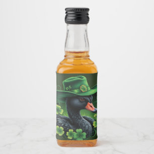 Irish Elegance, The Black Swan of St. Patrick Liquor Bottle Label