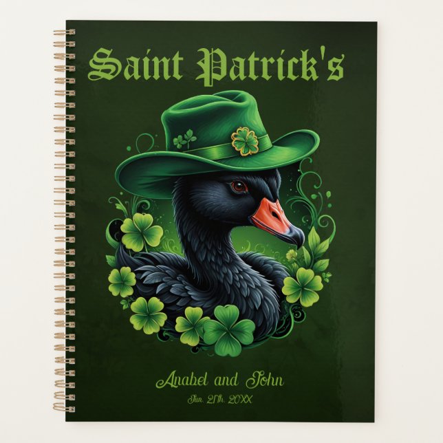 Irish Elegance, The Black Swan of St. Patrick Planner (Front)