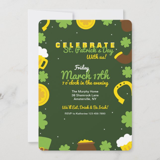 Irish Elements Invitation (Front)