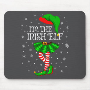 Irish Elf Christmas Matching Family Women Girls El Mouse Pad
