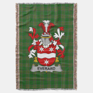Irish Everard Coat of Arms Family Crest Ireland Throw Blanket