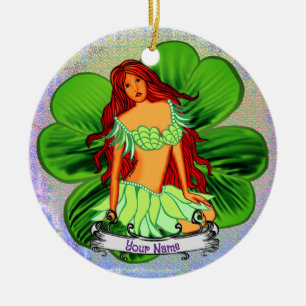 Irish Fairy Ceramic Ornament