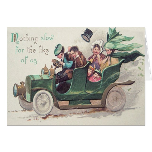 Irish Family Antique Car Driving (Devant horizontal)