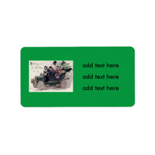 Irish Family Green Car Label
