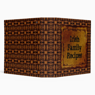 Irish Family Recipes Leather Look Binder