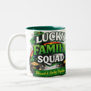 Irish Family Squad – Lucky St. Patrick’s Day Match Two-Tone Coffee Mug