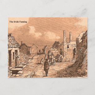 Irish Famine picture collection for postcard