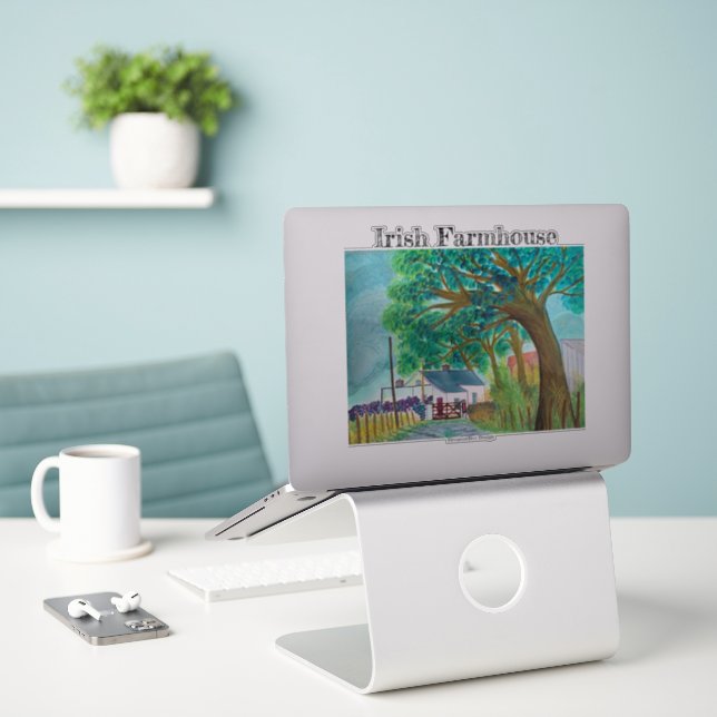 Irish Farmhouse  Sticker (Laptop On Desk)