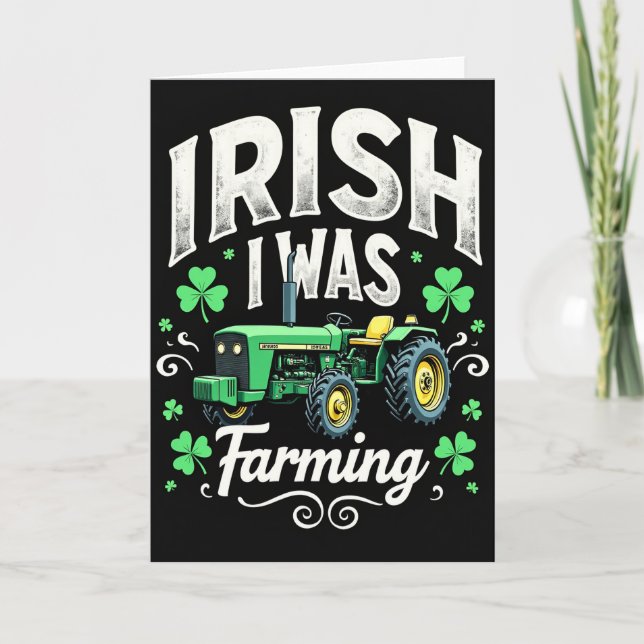 Irish Farming Tractor Card (Front)