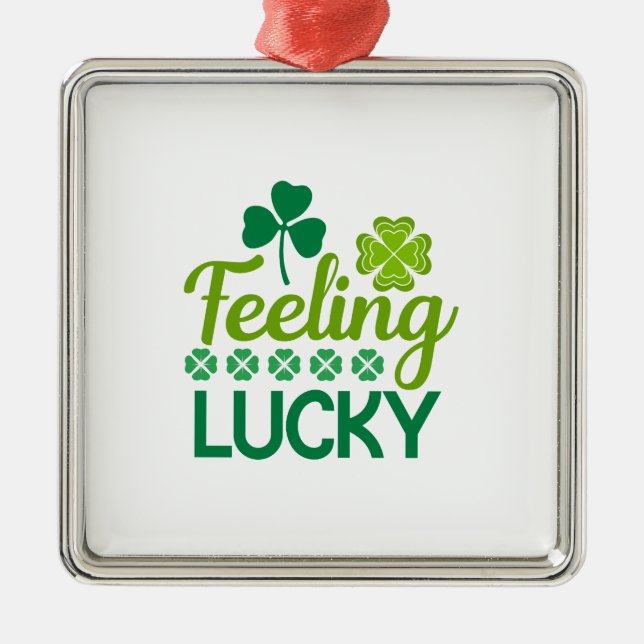 Irish Felling Lucky Metal Ornament (Front)