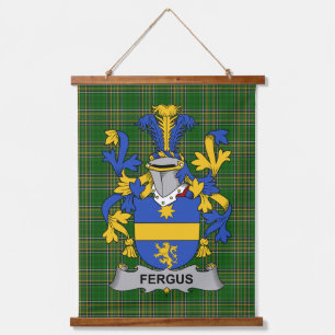 Irish Fergus or O_Fearghus Coat of Arms Family Cre Hanging Tapestry