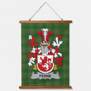 Irish Ferne Coat of Arms Family Crest Hanging Tapestry