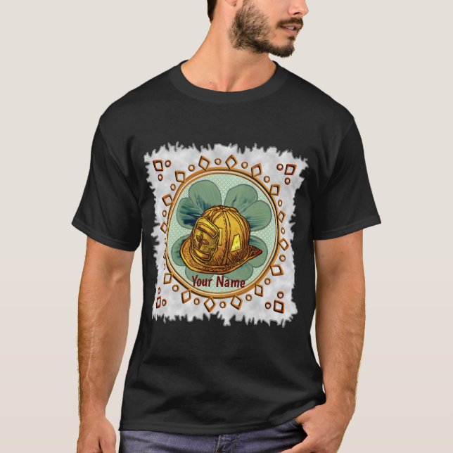 Irish Firefighter  firefighters t-shirt (Front)