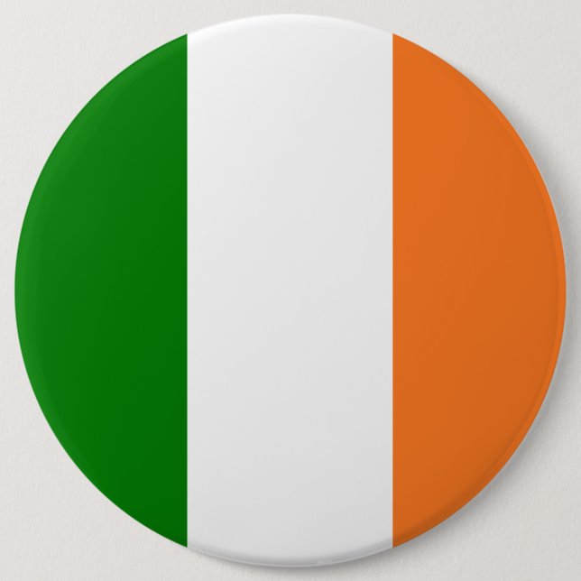 Irish Flag 6 Inch Round Button (Front)