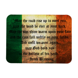 Irish Flag and Blessing Magnet