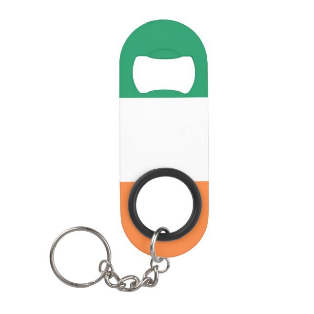 Irish Flag bot Keychain Bottle Opener (Front)