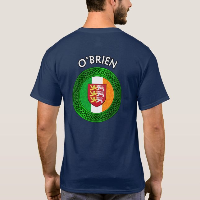 Irish Flag Clover Celtic Knot - O'Brien T-Shirt (Back)