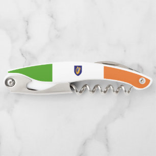 Irish flag-coat of arms corkscrew