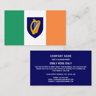 Irish Flag & Coat of Arms, Republic of Ireland Business Card