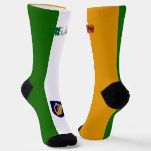 Irish flag-coat of arms socks