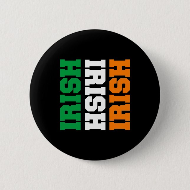 Irish Flag Colours for St Patricks 2 Inch Round Button (Front)