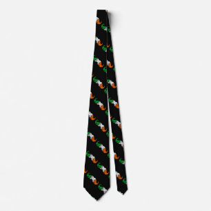 Irish Flag Colours Grunge Moustache Tie